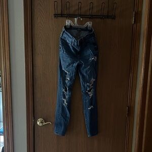 American Eagle Outfitters Ripped Blue Skinny Jeans